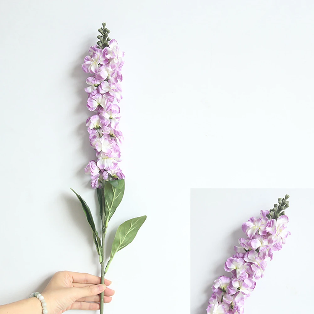 Purple Искусственные цветы дельфиниума с полным цветущим искусственным антириногом Snapdragon шелковые цветы Свадебный домашний декор - Цвет: Purple
