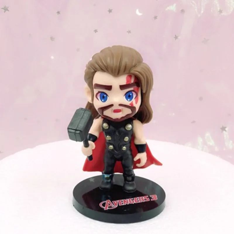 thor Цельный супергерой Мстители эндгейм Железный человек Халк Капитан Американский Супермен спайдерм фигурки подарок коллекция детских игрушек - Цвет: thor