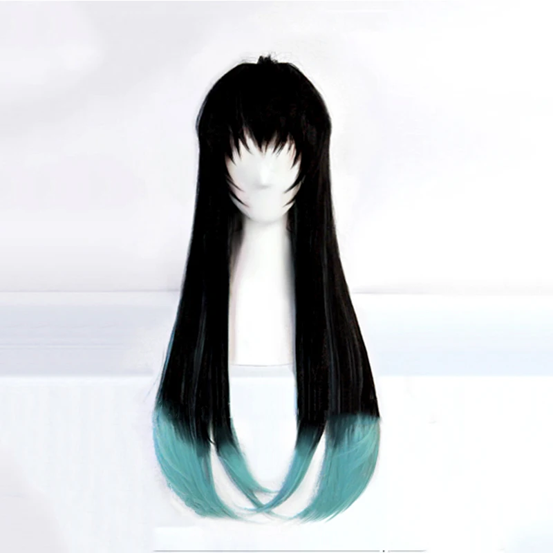 Аниме Demon Slayer Kimetsu No Yaiba Косплей парики Tokitou Muichirou косплей парик искусственные волосы для париков волосы на Хэллоуин лезвие демона - Цвет: Wig