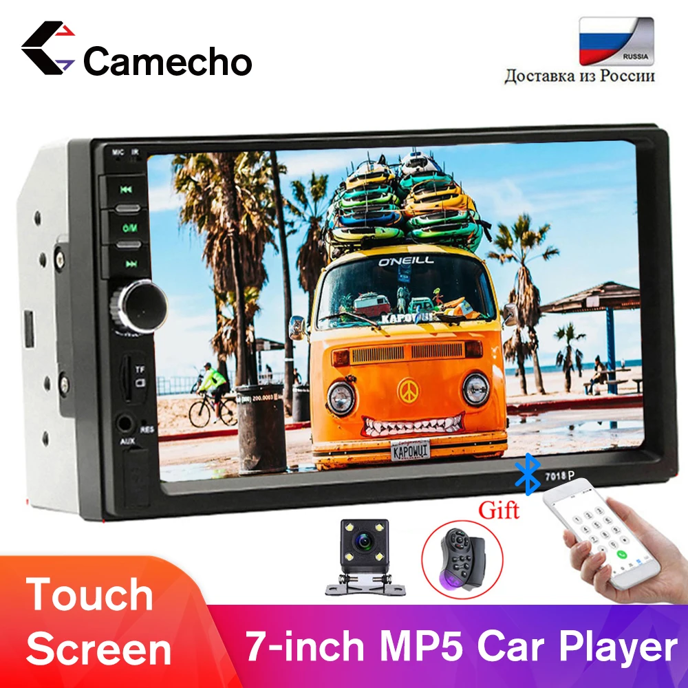 Автомагнитола Camecho мультимедийный MP5 плеер с 7 &quotсенсорным экраном Bluetooth камерой