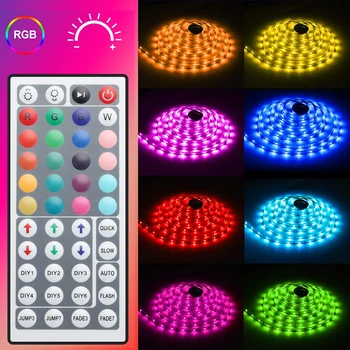 

RGB LED Strip Lights 5050 Led Tape Lights Color Changing With Remote For Home Lighting Kitchen Bed Flexible Strip150 / 300 Light