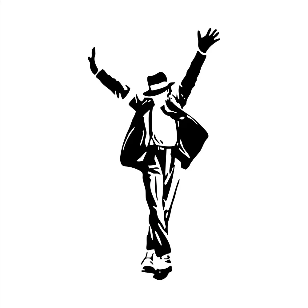 ZY8489 New Style Michael Jackson Bedroom Living Room Foreign Trade Carved Wall Stickers Wholesale Waterproof Removable