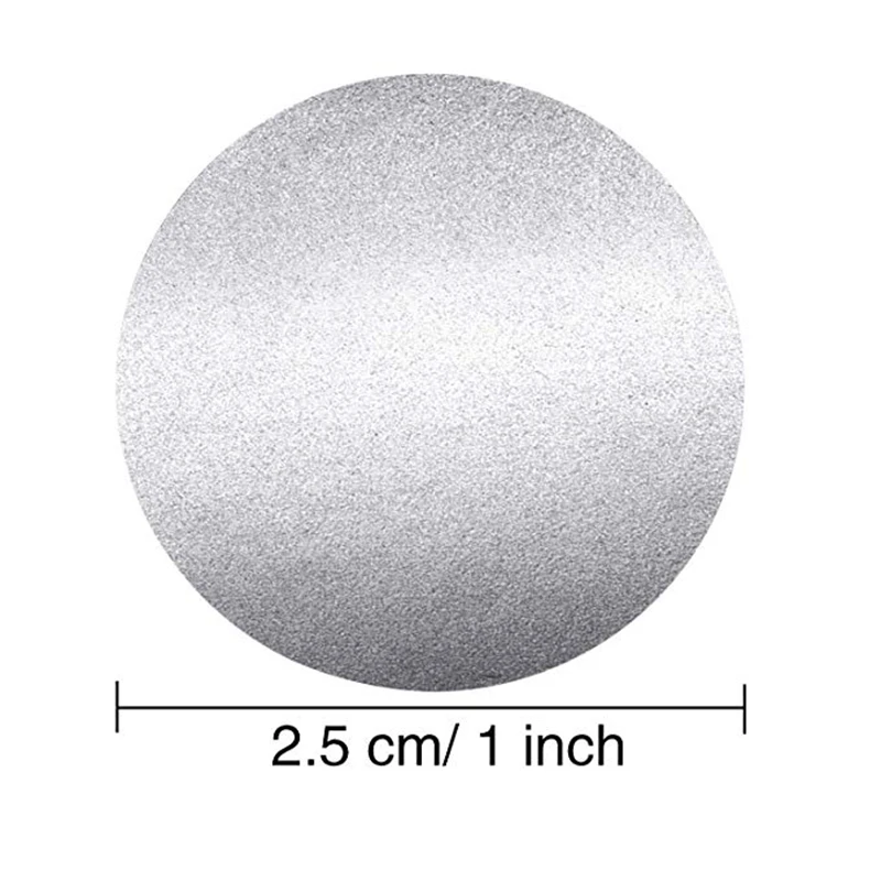 300 шт Круглые Серебряные скретч наклейки s 1 дюйм скретч наклейки для вечерние сувениры стикер для канцелярских товаров