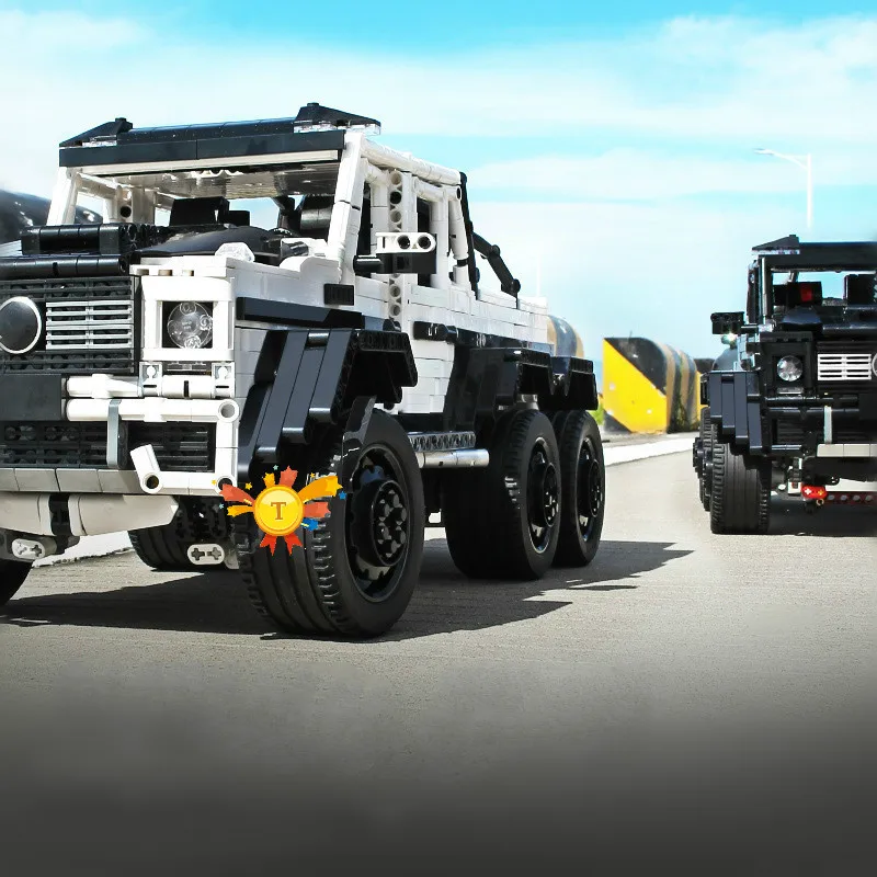 LE-J901, 3300 шт., серия Technic Car, совместимая с MOC 2425 G63AMG 6X6 LAND крейсер, модель строительных блоков, кирпичи, Детские машинки, игрушки