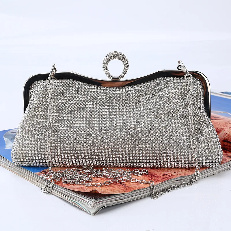 Diamond-encrusted Women Hand-made Evening Handbag Ladies Shoulder Bag Female Dinner Package Phone Pouch Bolso Bolsa For Girls |