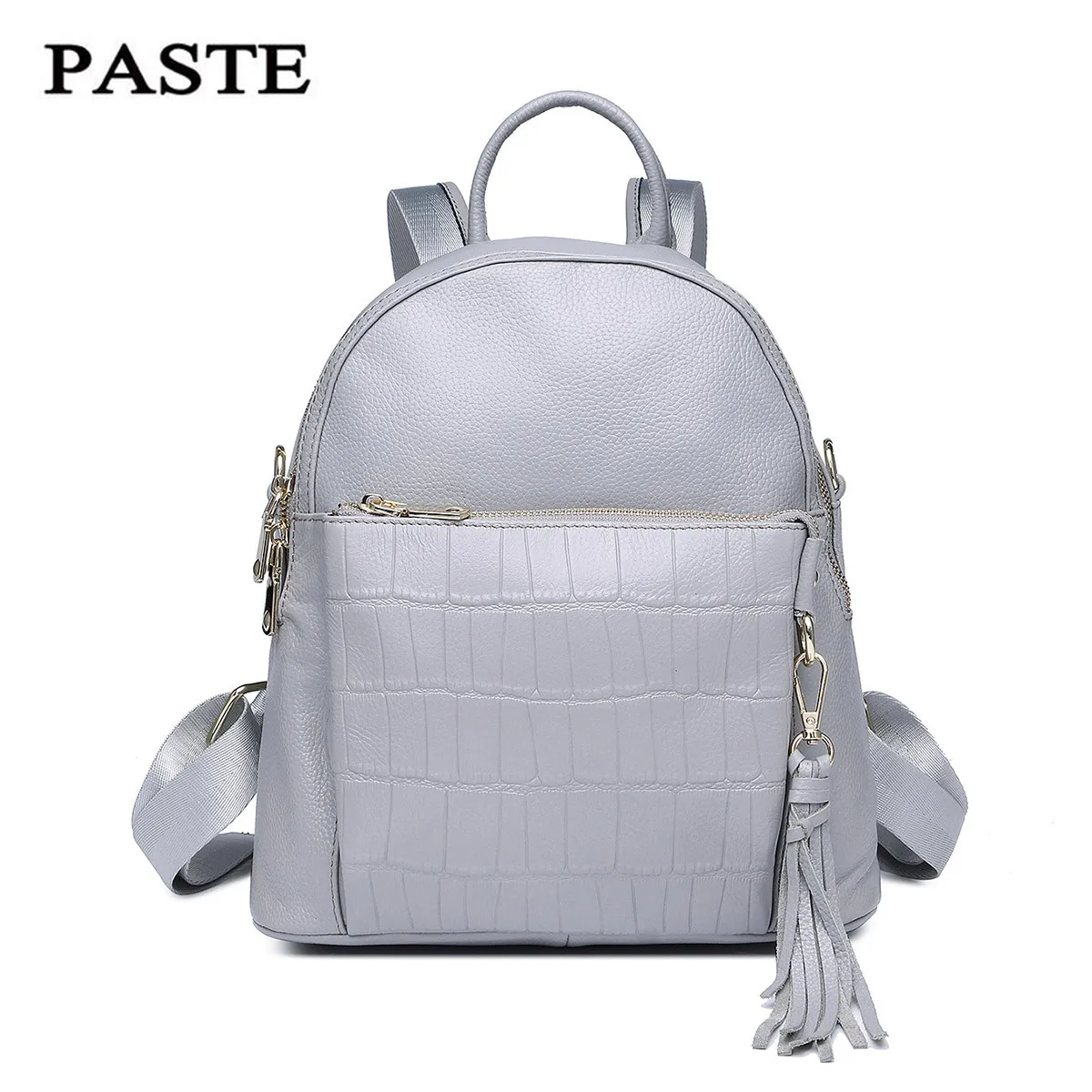 

New Style Backpack Women's Leather Bags Leather Backpack Crossbody Bag Multi-functional Crocodile Pattern Casual Cool Girl's 068