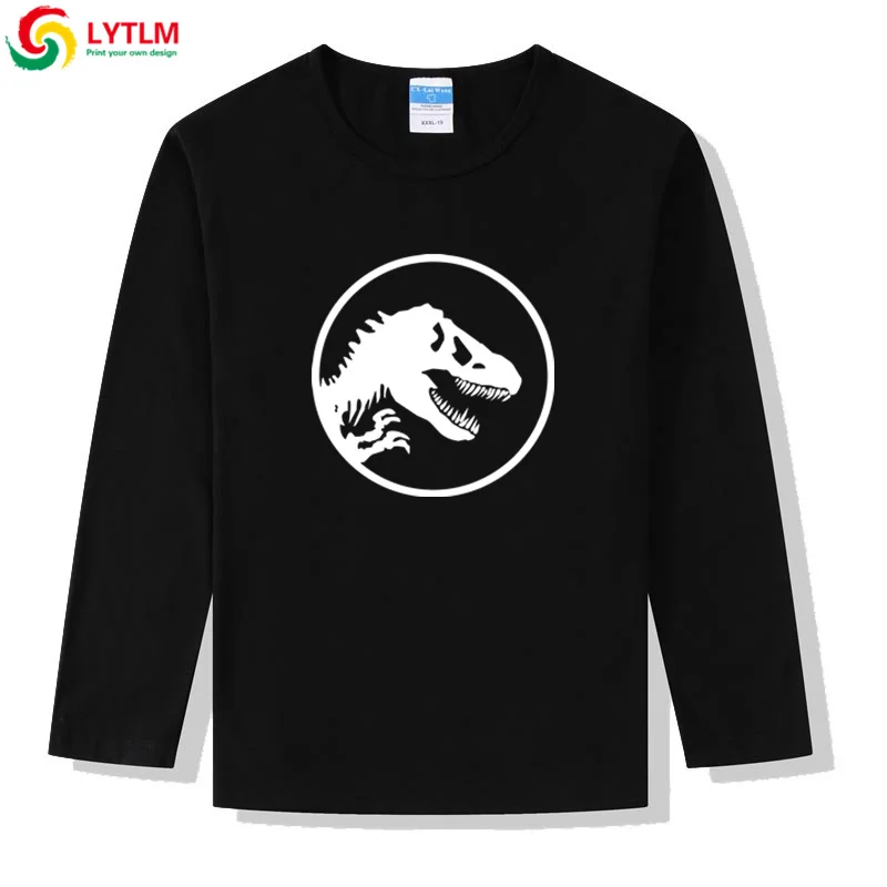 LYTLM Dinosaurio/футболки для мальчиков детская футболка Зимняя одежда футболка для мальчиков и девочек, XXX топы с длинными рукавами для мальчиков и девочек - Цвет: CX LYCRA Black