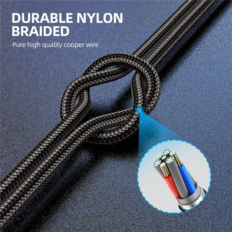 USLION Flat Micro USB Cable Charger For Samsung Huawei Xiaomi 3A Data Sync Cord Wire Fast Charging Mobile Phone Cables 1M 2M 3M USLION Flat Micro USB Cable Charger For Samsung Huawei Xiaomi 3A Data Sync Cord Wire Fast Charging Mobile Phone Cables 1M 2M 3M
