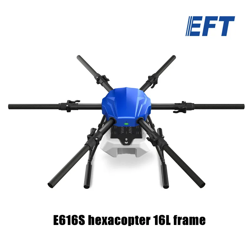 EFT E616-S 16L сельскохозяйственный опрыскивающий Дрон Водонепроницаемая платформа полета 1628 мм гексакоптер рамка