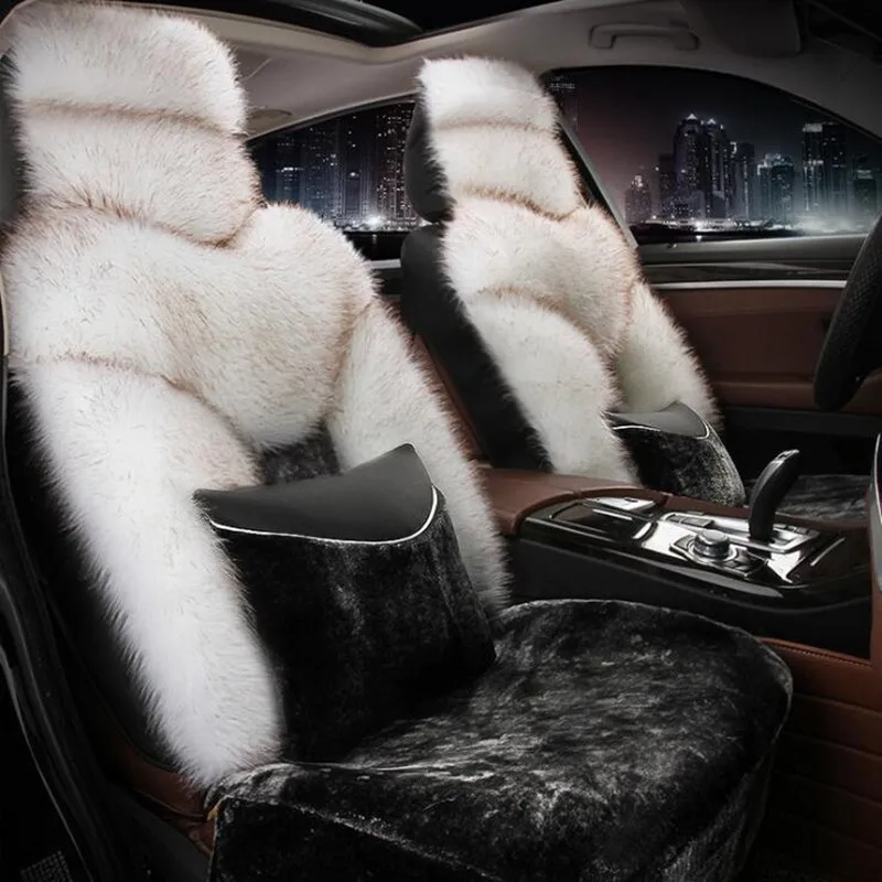 5 местный утепленный Австралийский шерстяной длинный плюшевый Меховой чехол для