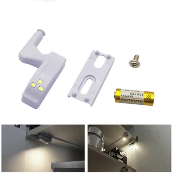 

Universal LED Under Cabinet Light Wardrobe Closet Inner Hinge Night Light Lamp For Cupboard Closet Kitchen Bedroom Door Lamp
