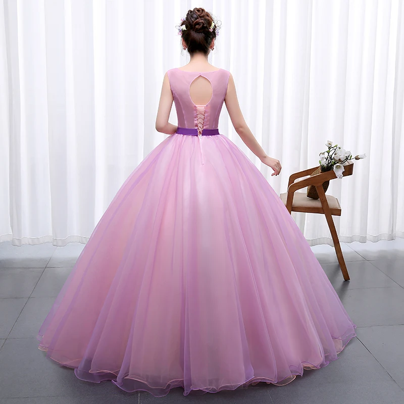 Недорогие платья без рукавов с розовыми цветами Vestidos De 15 Anos, бальные платья 16, вечерние платья