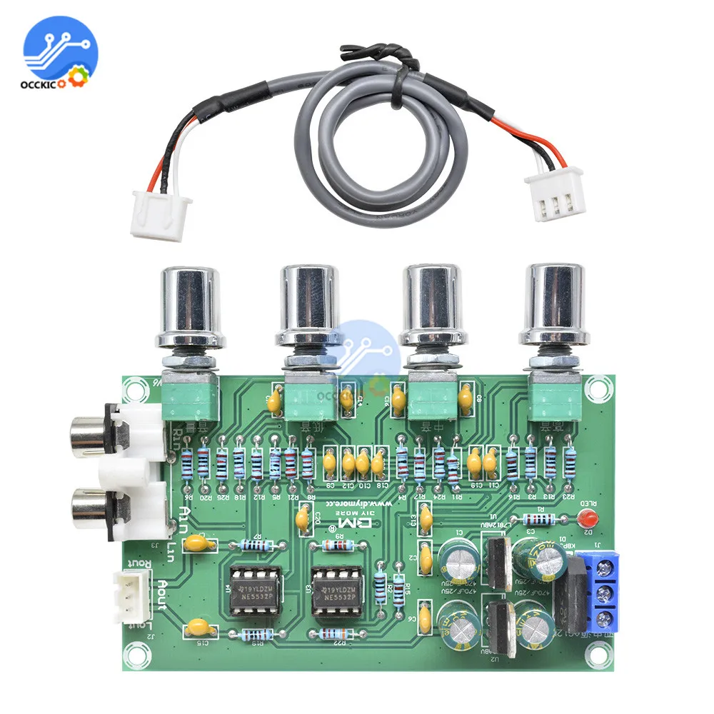 NE5532 Плата усилителя звука 4 Каналы предусилитель тон HIFI усилитель доска стерео
