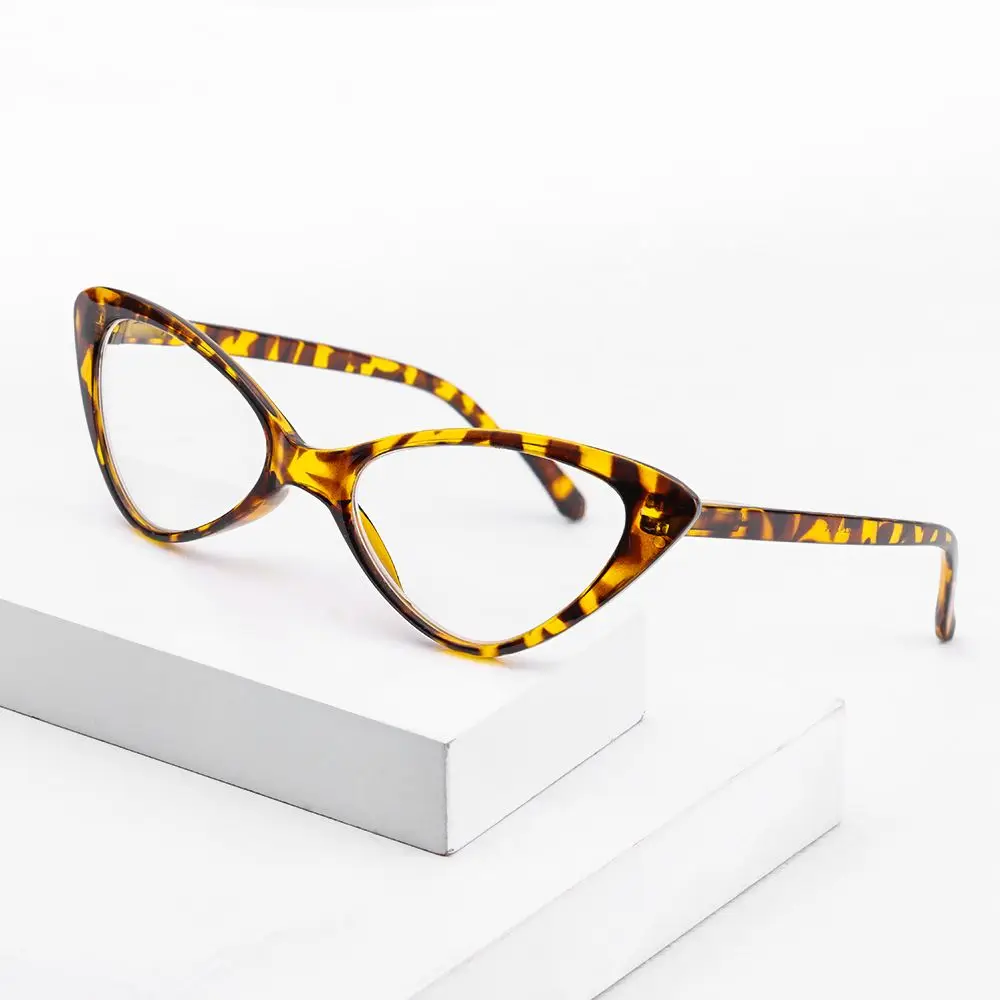 Fashion Cat Eyes okulary do czytania ultralekka mała ramka przezroczyste soczewki okulary Presbyopic kobiety okulary do czytania dla mężczyzn
