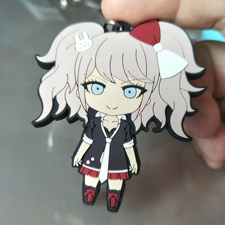 see chart 1 шт. Dangan ronpa японский мультфильм аниме-брелок для ключей ПВХ Рисунок брелок игрушка брелок Рождественский подарок новые безделушки - Цвет: see chart
