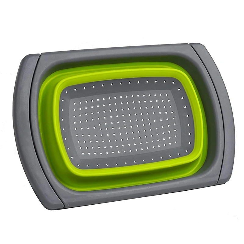 

Collapsible Over the Sink Colander / Strainer, Green