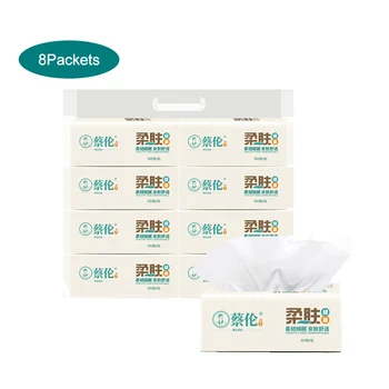 

Portable 8 Packet Toilet Paper 120 Pieces 3 Layers Thicken Wettable Paper Towel Large Capacity Toilet Paper Tissue