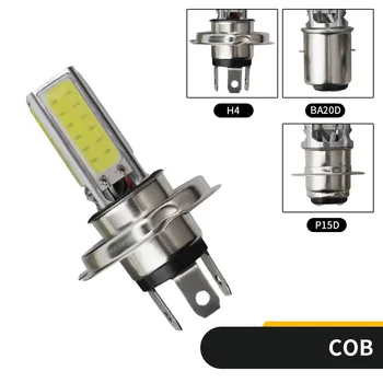 

2Pcs H4 BA20D P15D 20W COB LED Super Bright Fog Light Headlights Bulb Auto Car Driving DRL Lamp White For Car Motorcycle