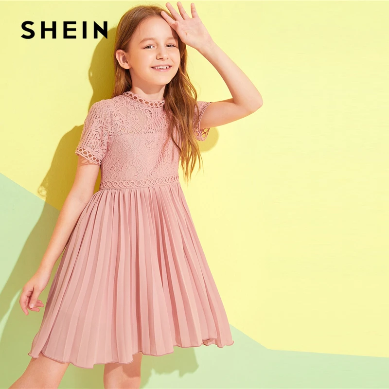 SHEIN Kiddie/красное платье в горошек с рюшами и открытыми плечами для девочек г. летнее расклешенное платье до колена с короткими рукавами для отдыха в стиле бохо