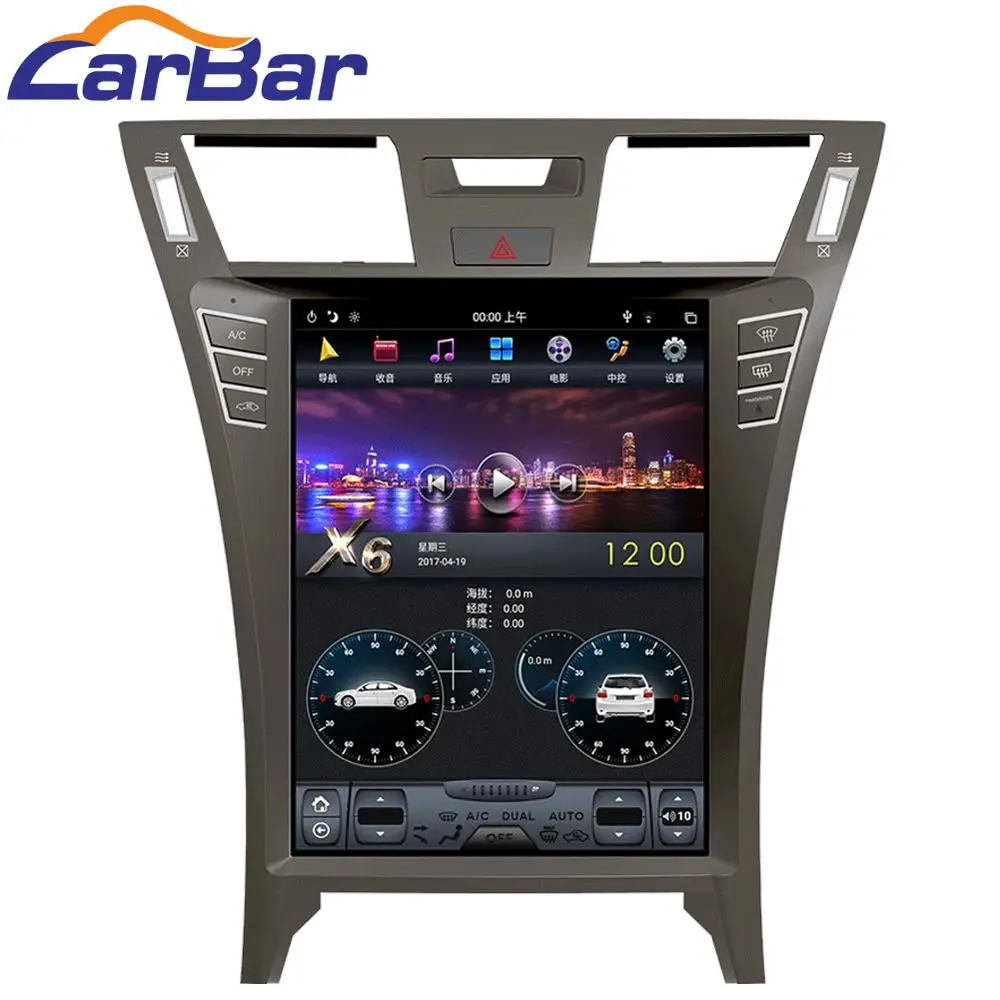 Carbar 12," Tesla стиль PX6 Android 8,1 автомобильный DVD gps плеер для Lexus LS460 2006-2012 стерео радио аудио