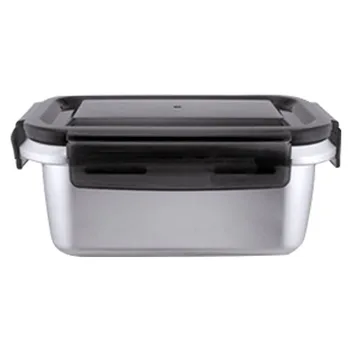 

Leak Proof Stainless Steel Lunch Box Bento Food Preservation Home Kitchen Storage Container Square Outdoor Camping Student