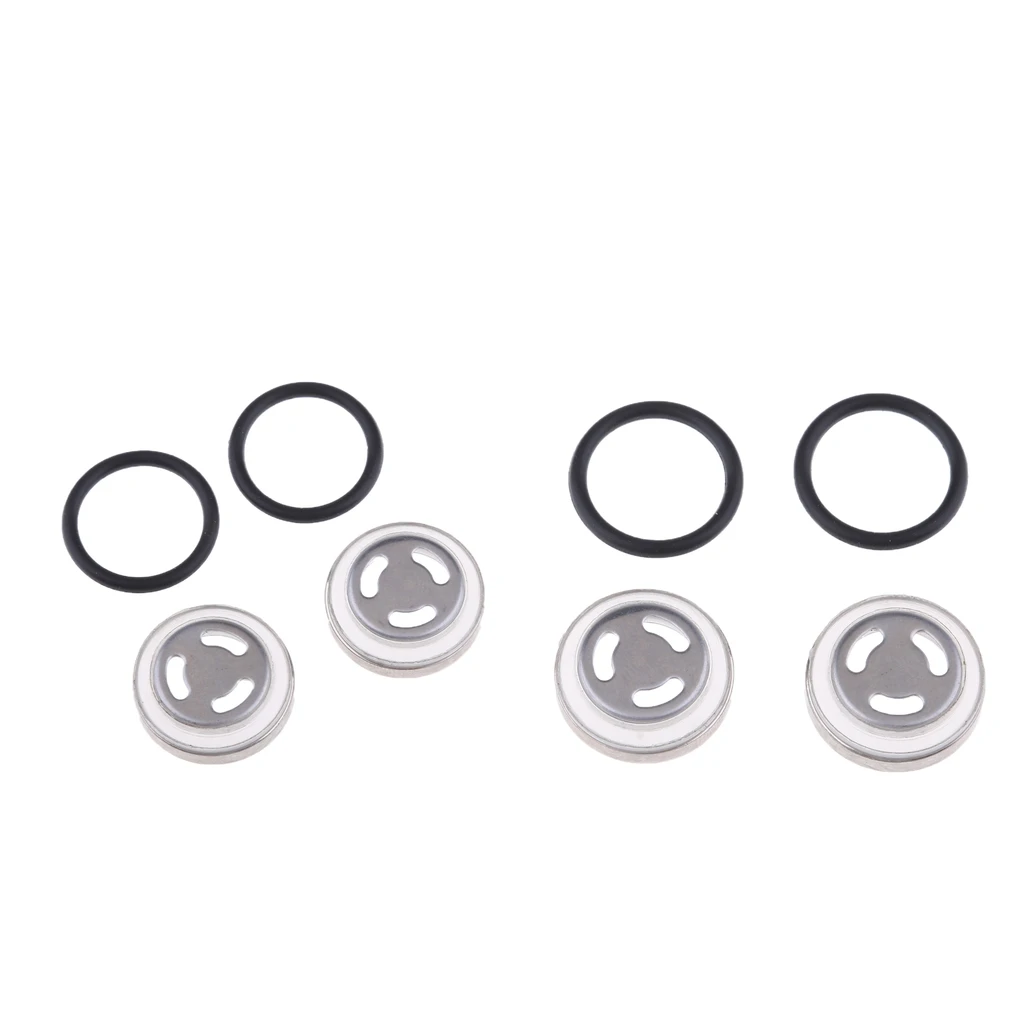 4 Sets 18mm Moto Brake Master Cylinder Reservoir Sight Mirror Rubber Gasket