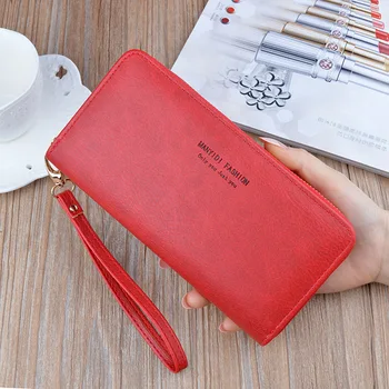 

Fashion Women Wallets Brand Designer Wristband Many Departments Clutch Wallet Female Long Large Card Purse Ladies Handbag