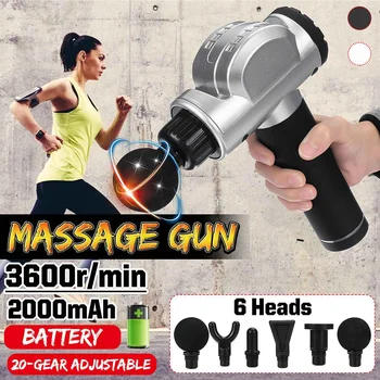 

3600 r/min Electric Muscle Massager 20-gear Massage Gun Deep Muscle Vibration Relaxation Fitness Equipment