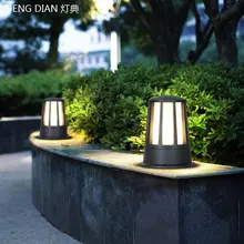 E27 столб лампа наружный садовый светильник ing пейзаж газон лампы тропинка настенный светильник водонепроницаемый настенный светильник белый Алюминиевый Проект 220 В