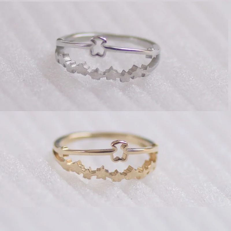 BEAR Jewelry Finger-Ring Stainless-Steel Wholesale 1pcs Top-Grade-Plated Factory-Price