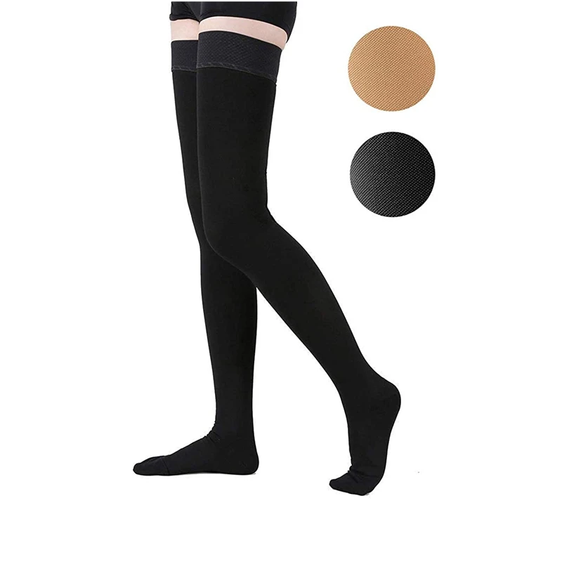2pcs 2030mmHg Thigh High Compression Stockings Closed Toe Socks Women