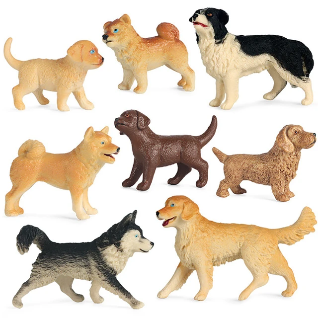 Mini Simulation Dog Figurines Animaux Solid Animal Teaching Aids Model  Golden Retriever Shiba Inu Biology Education Toys Figures - AliExpress