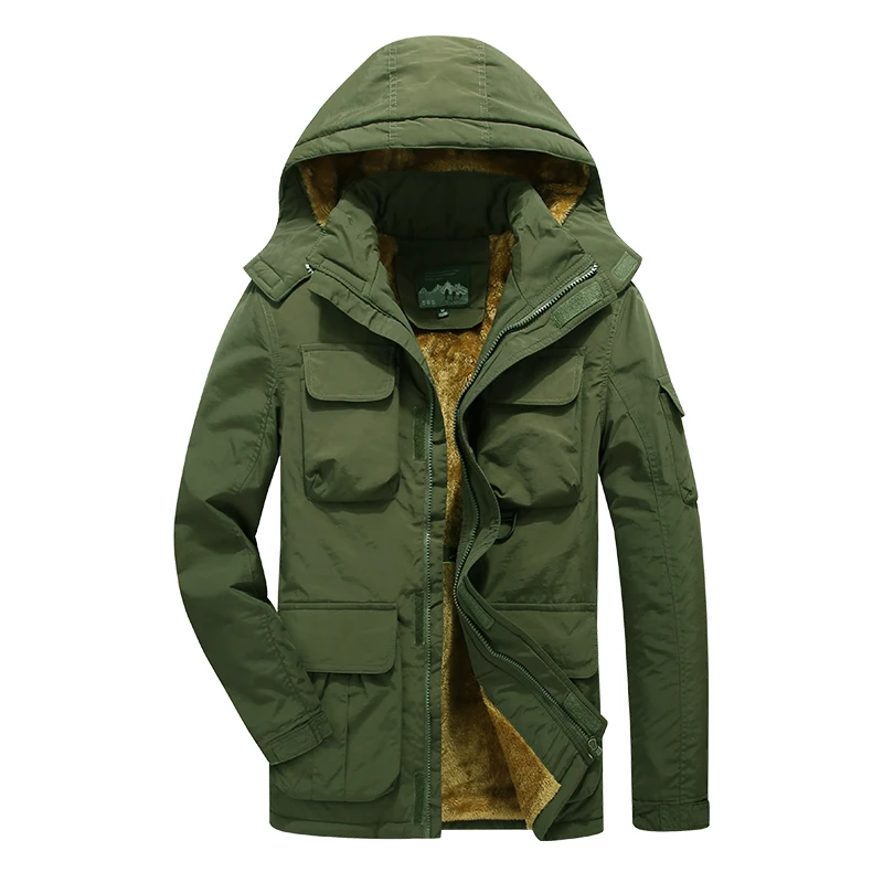 Мужская куртка для походов из горной кожи, мужская теплая куртка для спорта на открытом воздухе, теплая ветровка для альпинизма, кемпинга, походов, лыжного спорта, мужское теплое пальто 7XL, VA683 - Цвет: Army Green