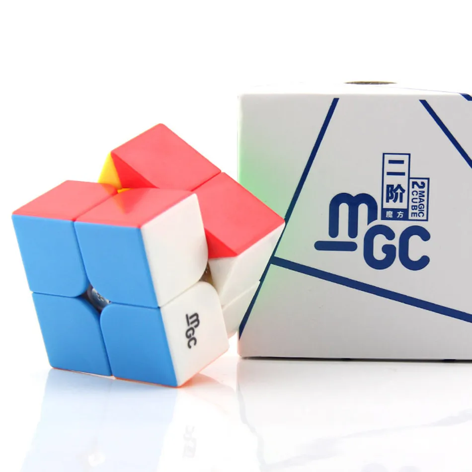 YJ MGC 2x2 Магнитный магический куб Yongjun MGC 2*2 Скорость куб для мозга обучающие игрушки для Для детей Скорость Cubo Magico