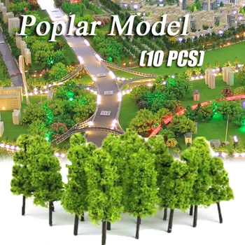 

Tree Model Train Railway Park Forest Scenery Layout Decoration Crafts Home Decor Forest Landscape Architectural Supplies 10pcs