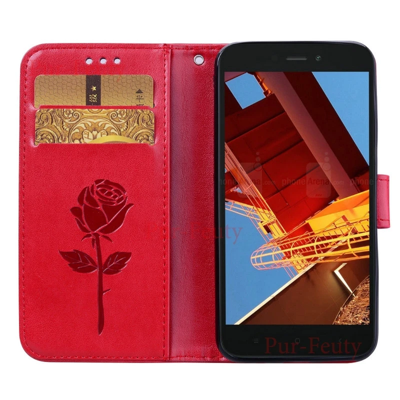 Case for Xiaomi Redmi GO M1903C3GG 5.0'' RedmiGO 3D Rose Elegant Wallet Luxury Card Slot Armor Flip Cover for Redmi Go M1903C3GH