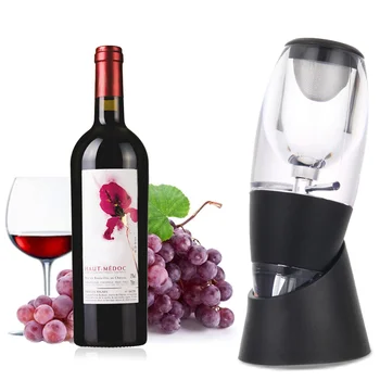

Newest Magic Decanter Wine Aerator Decanter Filter + Red White Wine Flavour Enhancer And Stand Bar Tools-35