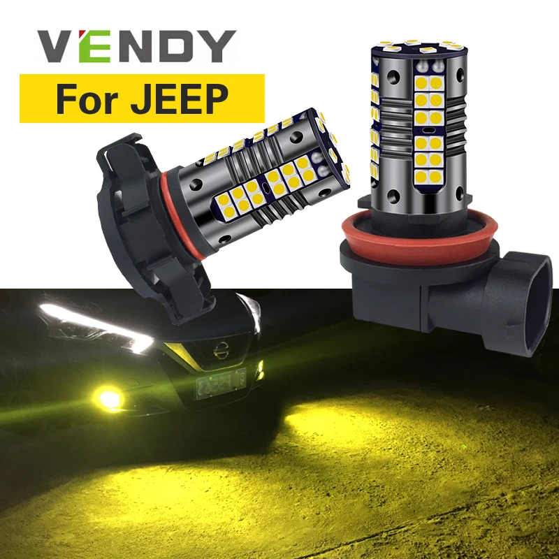 2 шт. светодиодный Автомобильные светодиодные лампы H10 H8 H11 PSX24W для JEEP Grand Cherokee xj
