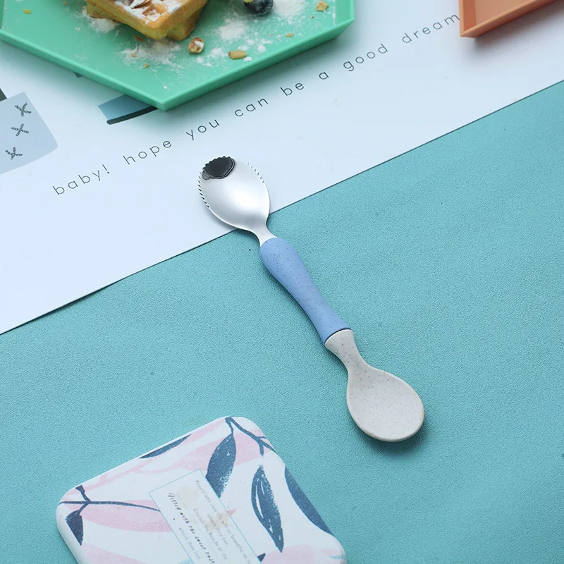 Silicone spoon set, long - Sebra Eat - Blossom pink – sebra