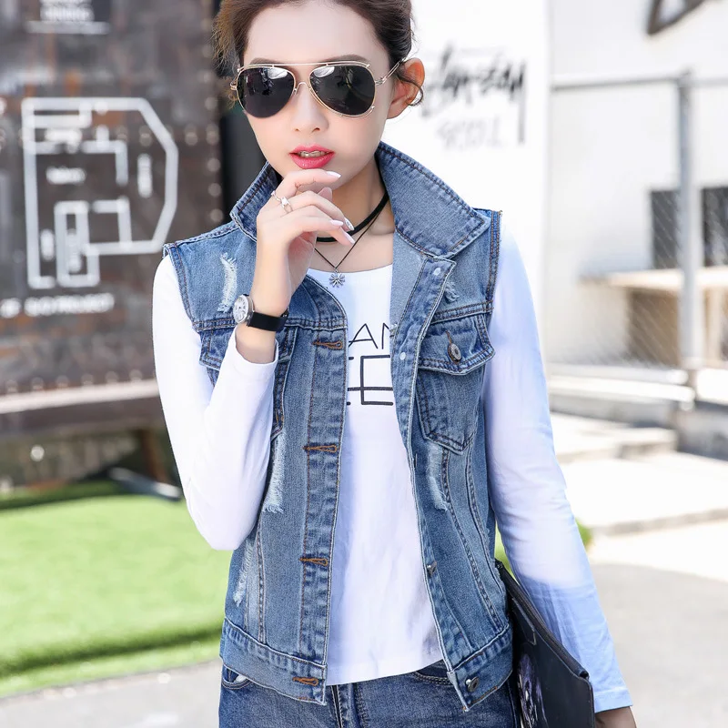 Best Price Denim Waistcoat Women's Spring And Autumn New Style Korean-style Vest Vest Sleeveless Waistcoat Cardigan Outdoor WOMEN'S Short J Best Price Denim Waistcoat Women's Spring And Autumn New Style Korean-style Vest Vest Sleeveless Waistcoat Cardigan Outdoor WOMEN'S Short J
