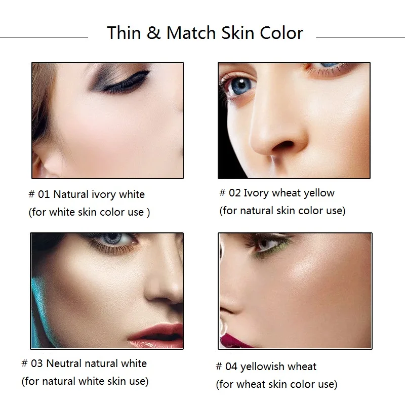 VERONNI Natural Waterproof Foundation High Quality Beauty Face Makeup Cosmetics Liquid Professional Makeup Concealer 6