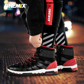

ONEMIX Boots for Men Running Shoes Men's High top Light Crosser Fitness Outdoor Jogging Sneakers Comfortable Running Shoes