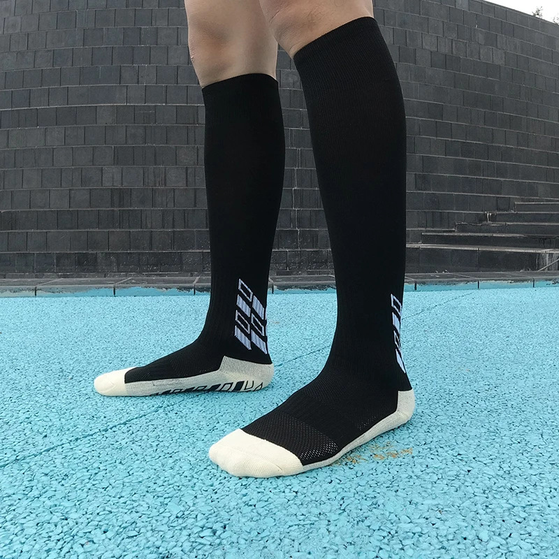 1 Pair Men's Non-Slip Soccer Socks Breathable Knee High Towel Bottom Cycling Hiking Sports Training Women Child Football Socks
