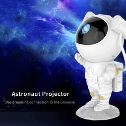 Lampe projecteur de galaxie en forme d'astronaute, avec télécommande, luminaire décoratif d'intérieur, idéal pour la chambre d'un enfant ou comme cadeau de noël 