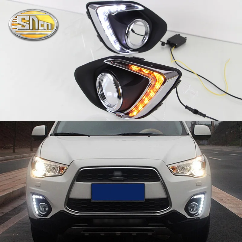 SNCN Светодиодный дневной ходовой светильник для Mitsubishi ASX 2013 2014 2015 автомобильные