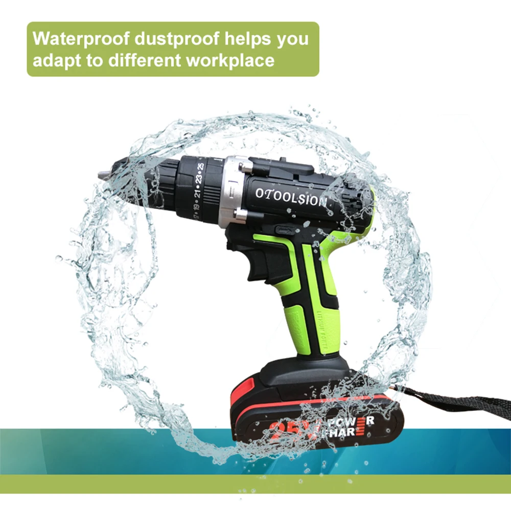 New 25V Impact Screwdriver Cordless Screwdriver Power Tool Set Impact Electric Drill Screwdriver Drill Electric Screwdriver (9)