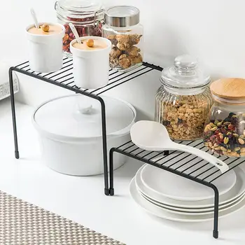 

Wrought Iron Storage Rack Kitchen Stackable Seasoning Bowl Finishing Rack Organizer
