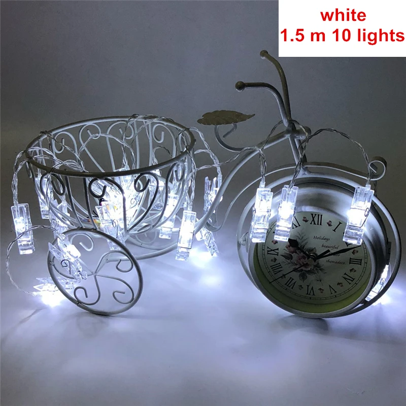 10LED white Рождественские украшения для дома, 20 светодиодов, Рождественские елочные украшения, снежные хлопья, светодиодные огни, рождественские новогодние гирлянды, B - Цвет: 10LED white