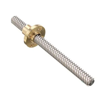 

1pcs 3D Printer T8 8/12/14mm 600mm Lead Screw 8mm Thread With Copper Nut For Stepper Motor Support Dropshipping