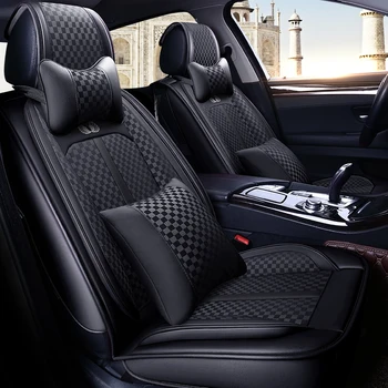 

Full Coverage PU Leather car seat cover flax fiber auto seats covers for Peugeot 107 208 301 308 408 rcz 508 2008 4008 3008 5008